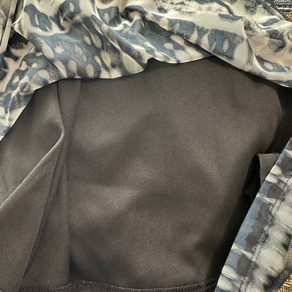 Sunday in Brooklyn Sleeveless Blouse Top Small Black Blue Gray Mesh Lined Gothic - Picture 7 of 9